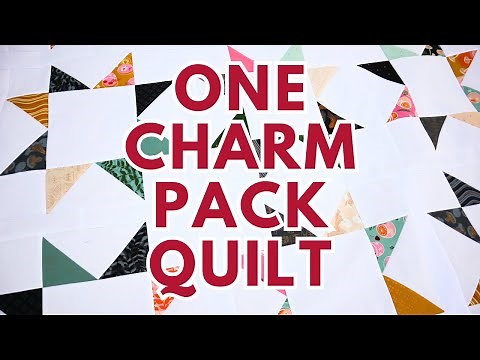 Free Charm Pack Quilt Pattern | Free Throw Size Quilt Pattern | Four at a Time Flying Geese Tutorial