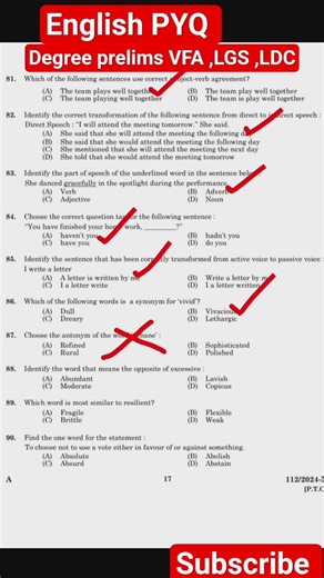ENGLISH PYQ