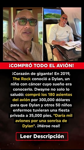 BREAKING: El gesto de 300,000 dólares de Dwayne Johnson que hizo llorar a las azafatas