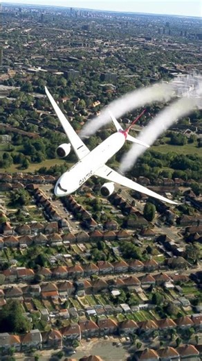 the plane made a sharp turn at London airport #shorts