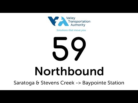 Santa Clara VTA Route Visual: Local 59 (Northbound)
