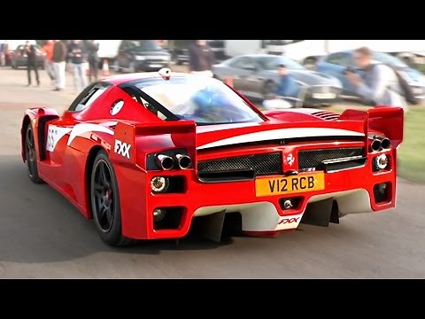 Road-legal Ferrari FXX - LOUD revs and accelerations!