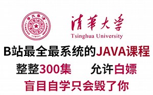 墙裂推荐【B站最系统的JAVA教程】整整300集，全程干货无废话，学完变大佬！看完学不会，我退出IT圈！_JAVA课程_零基础_300集