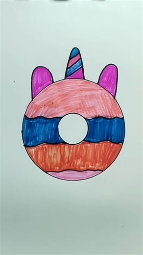 How To draw A Cute Unicorn Donut (Easy Step By Step Drawing Tutorials)#shorts #simpledrawing