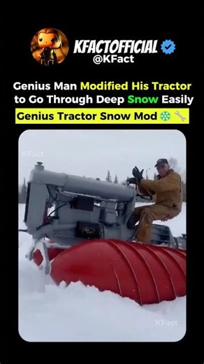 How This Modified Tractor Drives Through Deep Snow! 🚜❄️