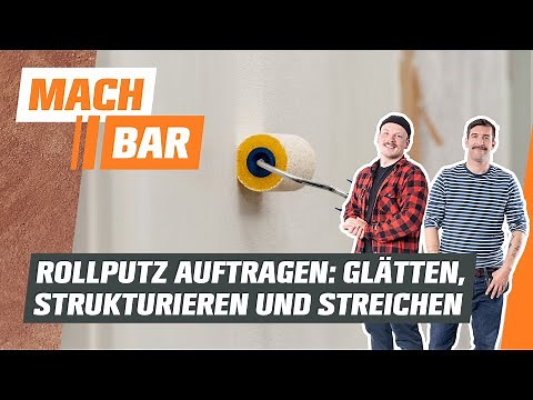 Applying roller plaster: smoothing, structuring, and painting | OBI