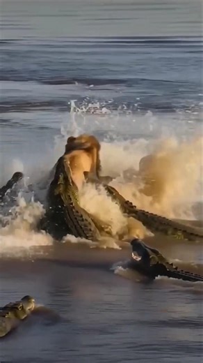 জলহস্তীর বুদ্ধির কাছে ধ//রা খেয়ে গেল সিংহটি 😲 #reels #wildanimals #viral #trending #viralvideo