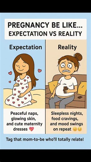 The mommy on Instagram: "Share this with your preggo bestie who’s living the reality part right now 😂🍫” --- Expectation: Glowing skin, cute bump, peaceful naps ✨ Reality: Back pain, cravings, mood swings, and zero chill 😩🍫 Pregnancy isn’t easy — but it’s worth every moment 💕 If you relate, comment “ME TOO!” below ⬇️ --- 📌 Hashtags: #pregnancymeme #pregnantreel #expectationvsreality #pregnancyhumor #pregnancylife #momlife #pregnantmom #momtobe #pregnancyjourney #pregnancycare #reeltrend #pr
