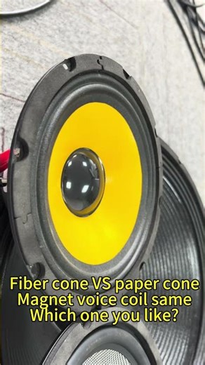 Fiber cone VS paper cone , others is the same ,which one you prefer? #bass #speaker #chinafactory