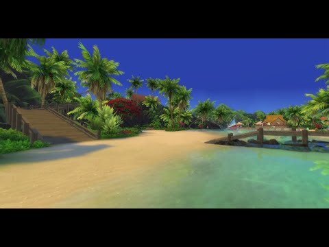 ASMR Exploring The Sims 4 Sulani 🌊🏝️ Relaxing Ambience & Simlish Sounds Only #TheSims4