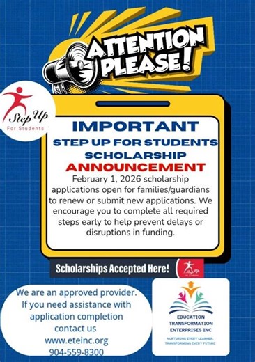 Step Up For Students Scholarship Applications Announcement