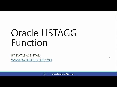 Oracle LISTAGG Function