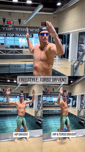 Should freestyle be hip or shoulder driven or even both? Having been swimming for a while now and being specialized in the 200m all the way to the 50m I’m open to share with you my experience with the hope to give you some guidance in your swimming journeys: ⠀⠀⠀⠀⠀⠀⠀⠀⠀⠀⠀ ⠀⠀⠀⠀⠀⠀⠀⠀⠀⠀ ⠀⠀⠀⠀⠀⠀⠀⠀⠀⠀ ⠀⠀⠀⠀⠀ 💥TORSO DRIVEN💥 here we keep the hips flat and rotate from the torso to generate power. I’ve experimented with this technique when I first switched to sprinting. With a straight arm recovery, I was ab