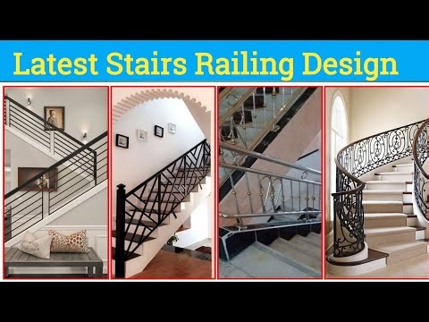 Top 100 modern steel railing design | stairs grill design in iron | stair railing design