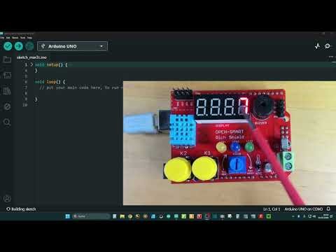 Open Smart Rich Shield für Arduino UNO, Code Beispiele für 4x7 Segment Tastendruck Zähler