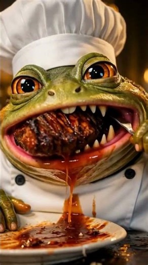 La Grenouille Chef Dévore un Steak Géant 🐸🥩 (Scène Cinématographique Ultra Drôle)