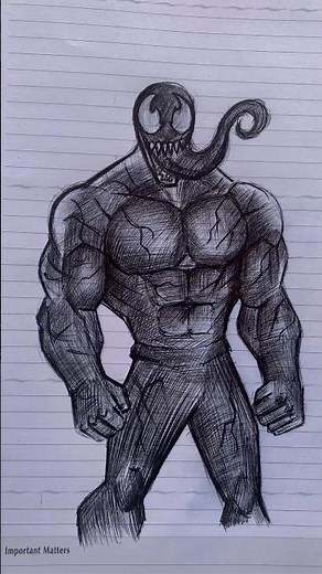How To Draw Venom (Step By Step)
