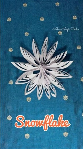 How to make Christmas Paper snowflake star #kidscraft #viral #Star #craft #christmas #snowflakes