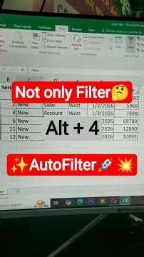 ✅AutoFilter in excel💥 #excel #exceltricks #autofilter #filter #excelhacks #rgcsmskillscentrekosli
