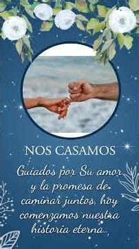 Invitaciones de Boda Digitales en Azul y Blanco - Video Personalizado