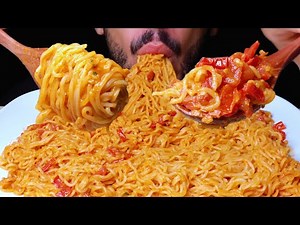 ASMR RAMEN AL POMODORO NOODLES (EATING SOUNDS) NO TALKING MUKBANG