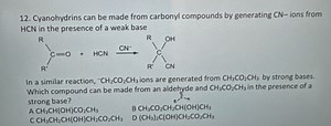 Cyanohydrins can be made from carbonyl compounds by generating ... | Filo
