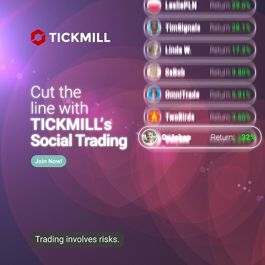 Join Tickmill Social Trading, scroll through the rankings to find the best traders. Copy and sit back: if they succeed, you succeed. | Tickmill