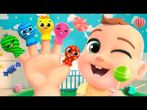 Finger Family with Colorful Lollipops | Newborn Nursery Rhymes & Kids Songs