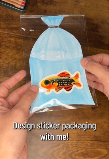 Sticker drop coming soon!! I will be updating my ko-fi shop this week for you guys to be able to adopt a fish. #AquariumHobby #FishArt #Fishtok #Watercolor