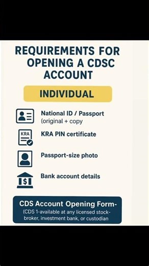 How to open a CDSC account in Kenya - individuals #sharesinvesting #investinkenya #themoneymapke