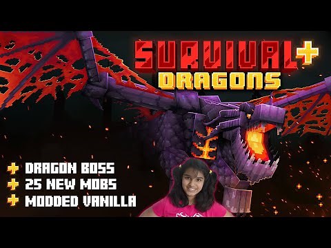 14 New Dragons in Minecraft in this Survival+ Dragons Minecraft Marketplace Map by Shapescape