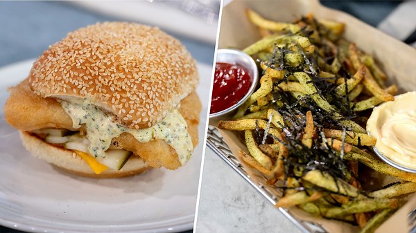 Fried cod fish sandwich with nori french fries: Get the recipes!