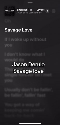 Savage Love - Jason Derulo Lyrics Video