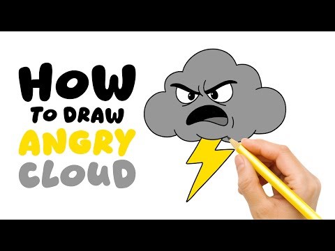 How To Draw An Angry Cloud – Easy & Fun Drawing for Kids