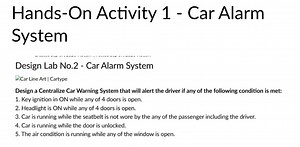 Design a centralized car warning system that will alert the dri... | Filo