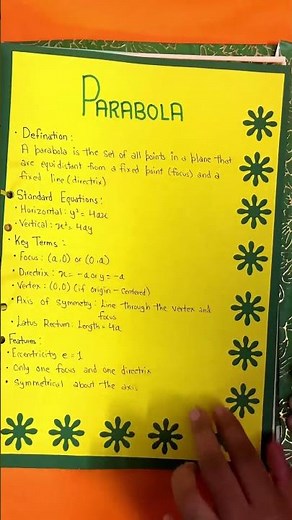Maths Project On Conic Section #schoolproject #cbseproject #mathproject #maths
