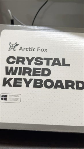 Arctic Fox Crystal Wired Keyboard ♥️