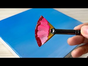 🌷 The Easiest Way For Realistic Flower ✨|Simple technique/ Acrylic Painting for Beginners