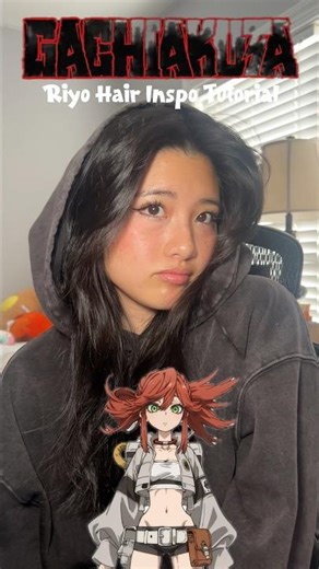 Riyo Reaper Hair Tutorial #anime #hair #hairstyle #gachiakutaanime #ytshorts #trending #shorts