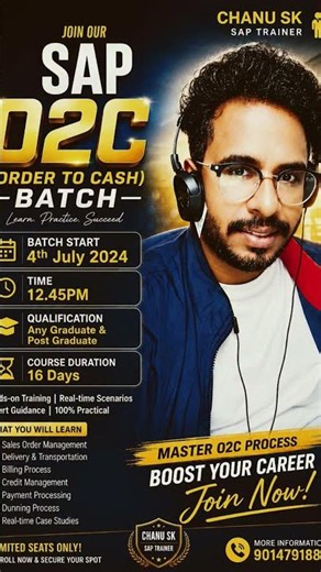 SAP O2C Training In Telugu#sapcareer#sapjobs#education