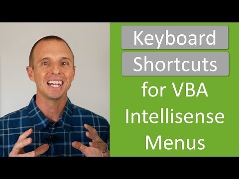 How To Use Keyboard Shortcuts For Vba Intellisense Drop-down Menus