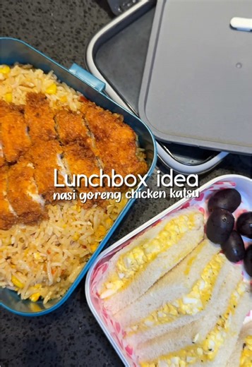 Bento Box Ideas for Husband's Lunch: Nasi Goreng & Katsu