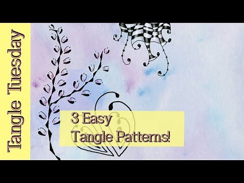 3 Easy Zentangle ® Patterns || Step by Step for Beginners