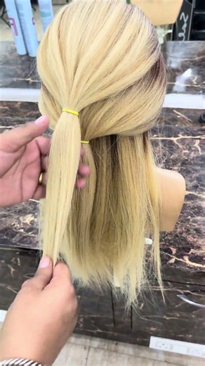Easy back braid hairstyle for wedding day 👍✌️#backbraid #sunilkumarcreativehairstylist