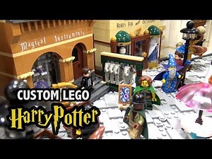 Amazing LEGO Diagon Alley with Full Interiors! Custom Harry Potter