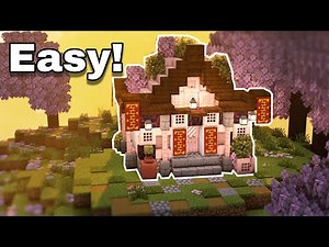 Minecraft: Cherry Blossom Survival House Tutorial🏡