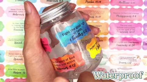 600 Pieces Bible Verse Stickers Inspirational Scripture Sticker, Christian Bible Quote Decals for Scrapbook Journal Envelope Jusus Faith Decal for Laptop Present Tags