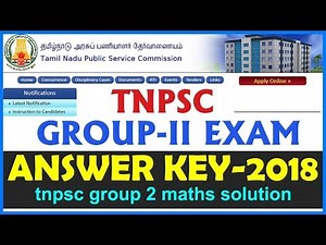 TNPSC Group 2 Answer Key 2018 (11.11.2018)