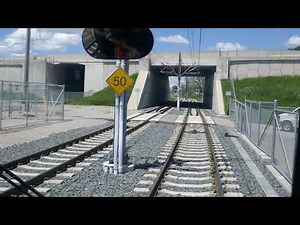 FIRST DAY OF OPERATION: iON Light Rail from Fairview to Kitchener Central Station --- driver's view