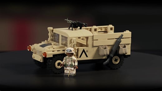 4.9K views · 183 reactions | The NEW Cargo/Troop Carrier HUMVEE® preorder is live at brickmania.com! Upgrade and add up to 2x Desert Storm US Marine Rifleman V2 custom minifigs with Perfect Caliber™ BrickArms® M16A2! | Brickmania | Facebook